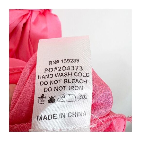 Do+Be Dress Womens Medium Side Tie Sleeveless Mini  Pink Satin Ladies Medium Gla - Picture 5 of 9